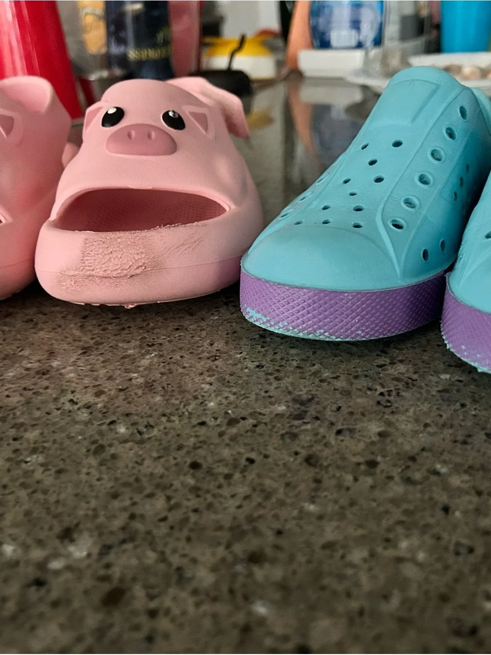 Kids Pink and Light Blue Slip-On Sandals - Cute Animal & Breathable Clog Styles